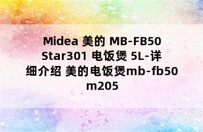 Midea 美的 MB-FB50Star301 电饭煲 5L-详细介绍 美的电饭煲mb-fb50m205